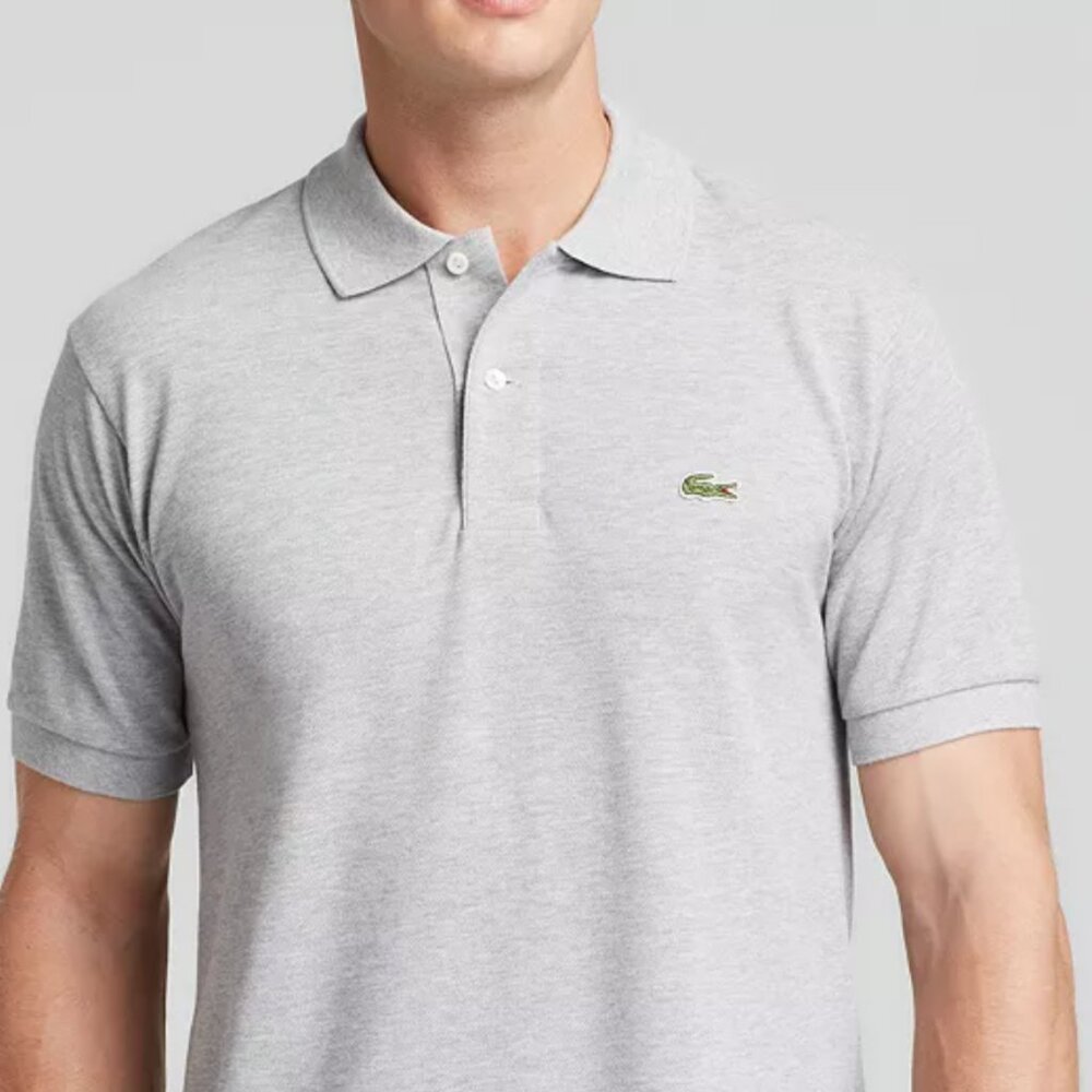 NWOT Mens Lacoste Classic Cotton Piqué Fashion Polo Shirt Grey Size L